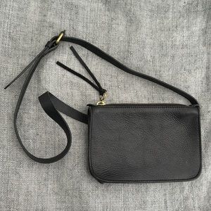 Madewell Small Black Leather Waist / Belt Bag